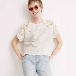 Madewell the New Denim Project Cotton Patchwork Cop Top